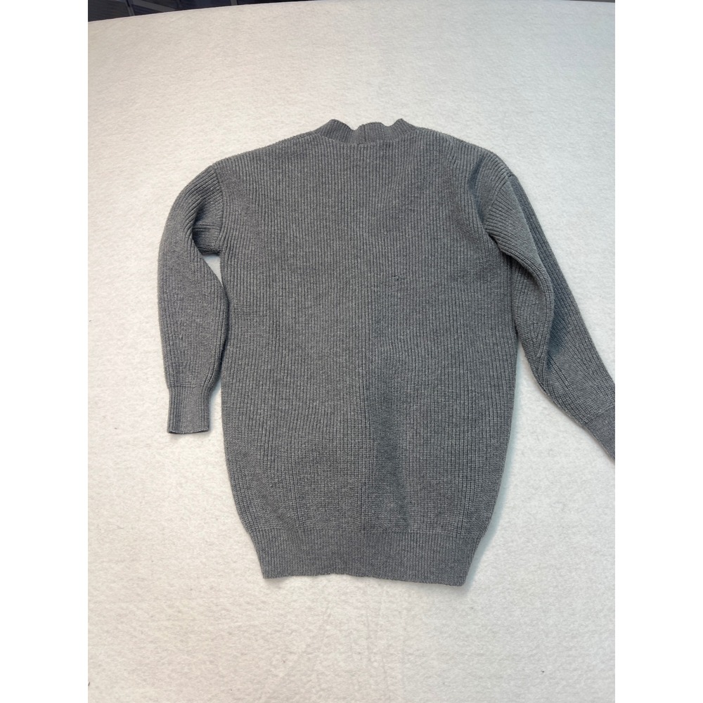 Roam Grey Oversized Ribbed V-Neck Button Front Cardigan Sweater Womens XS - Picture 5 of 6